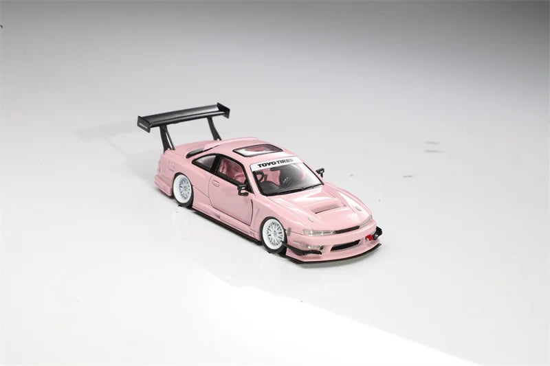 MORTAL 1:64 S14 Silvia LV1JSEIJI GT-Spec Ookawara Die-Cast Car Model Miniature Gifts