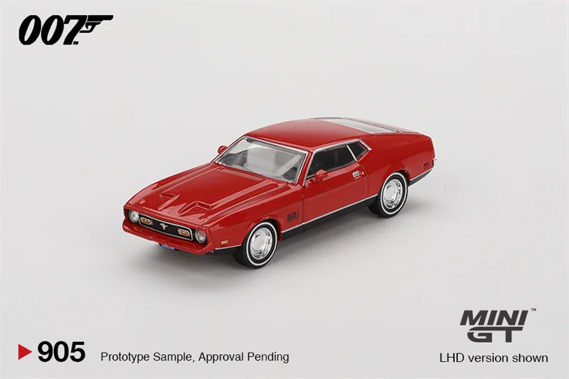 MINI GT 1:64 Mustang Mach 1 "Diamonds Are Forever" English Blister Packaging China Edition RHD RED Diecast Model Car