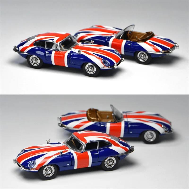 GFCC 1:64 Jaguar E-Type the Union flag Diecast Model Car