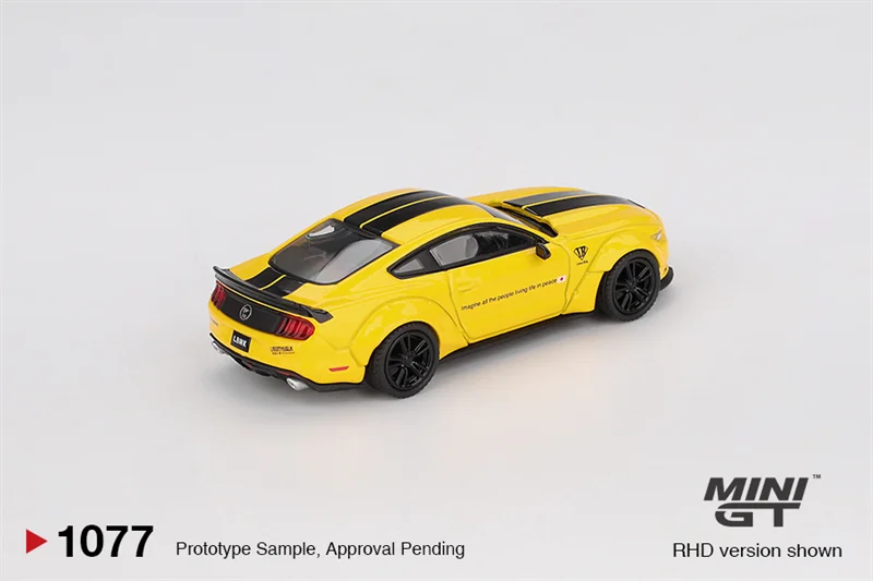 MINI GT 1:64 LB-WORKS MUSTANG Triple Yellow 1077 Diecast Model Car