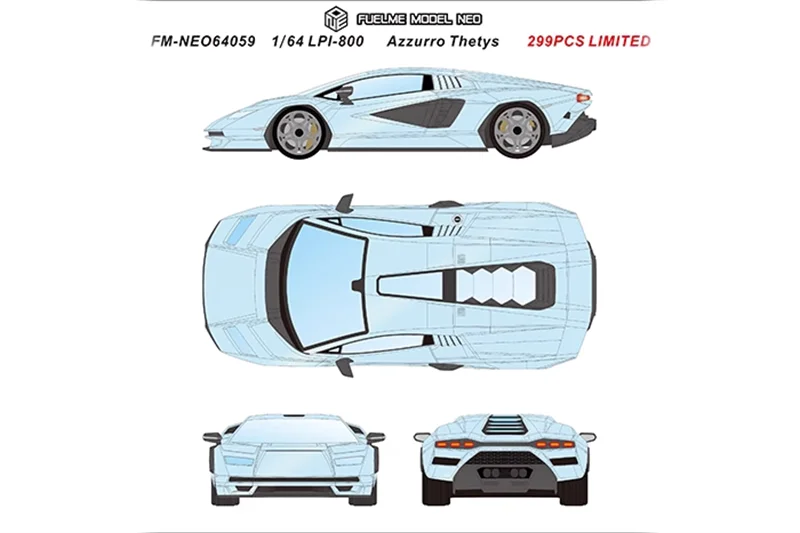Fuelme 1:64 Diablo GTR Countach LPI800-4 Resin Model Car