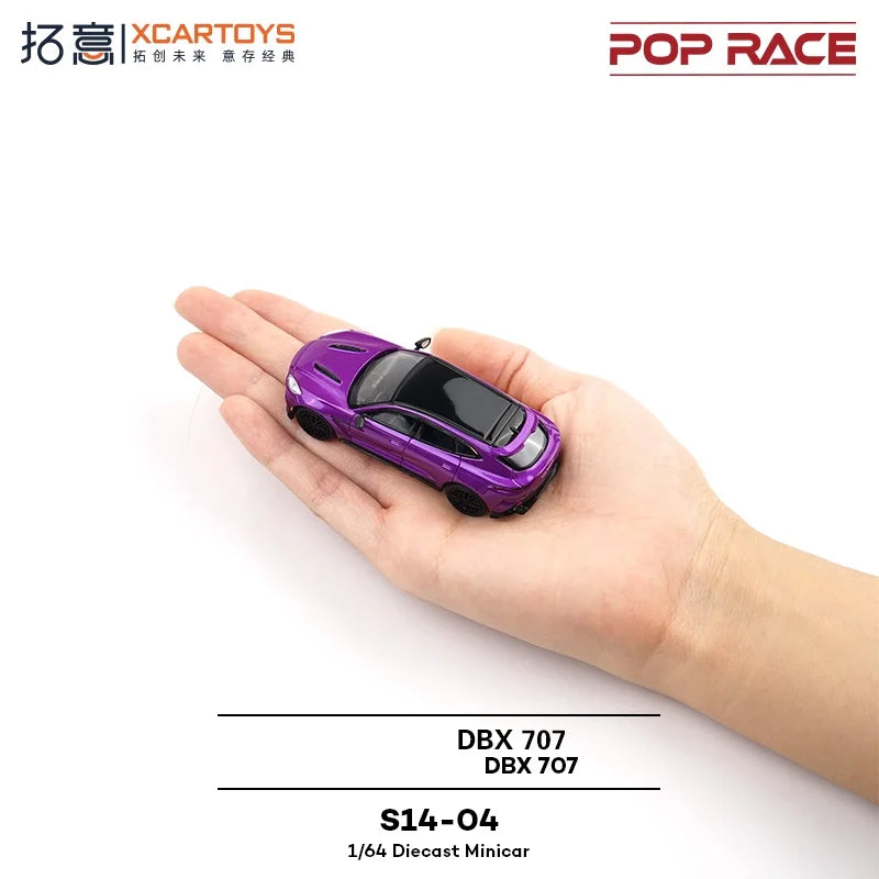 Xcartoys x POP RACE 1:64 Storm Purple DBX 707 Diecast Model Car