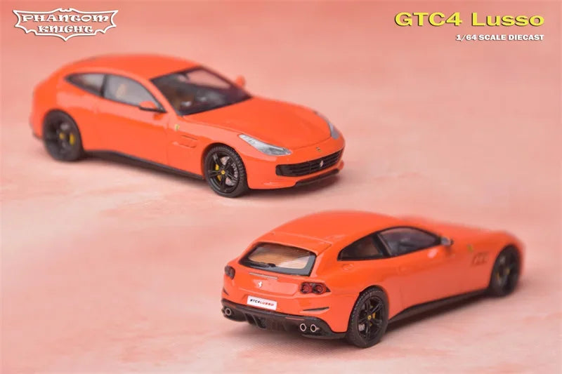 Phantom Knight PK 1:64 Purosangue GTC4 Lusso Grigio / Arancio limited999 Diecast Model Car