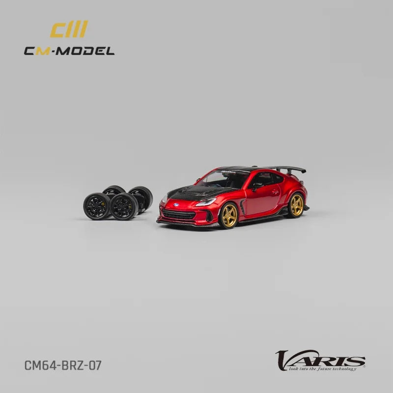 PreSale CM MODEL 1:64 BRZ Varis Metallic Red Collection Miniature DieCast Model Car
