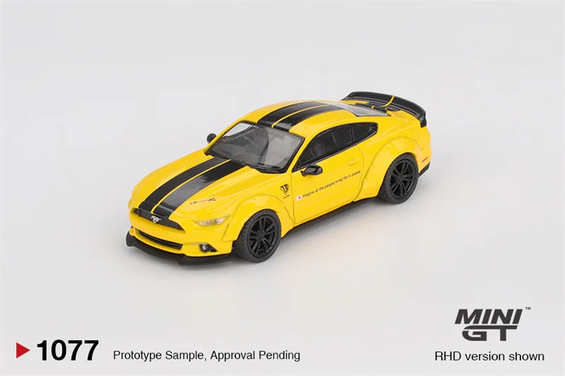 MINI GT 1:64 LB-WORKS MUSTANG Triple Yellow 1077 Diecast Model Car