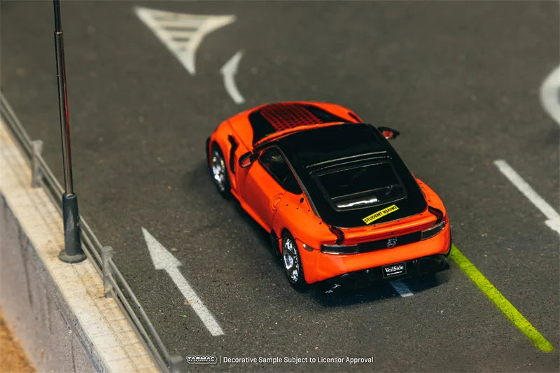Tarmac Works 1:64 VeilSide FFZ400 Fairlady Z Orange Diecast Model Car