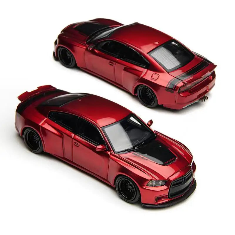 TimeMicro × PSC DESIGN 1:64 Charger "Brawler" Red / White Diecast Model Car