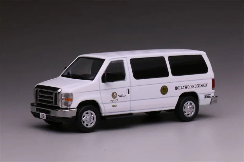 596Model 1:64 E Hollywood Precinct white Diecast Model Car