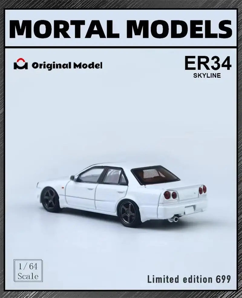 **Pre-Order** Mortal x OM 1:64 Skyline ER34 limited699 Diecast Model Car