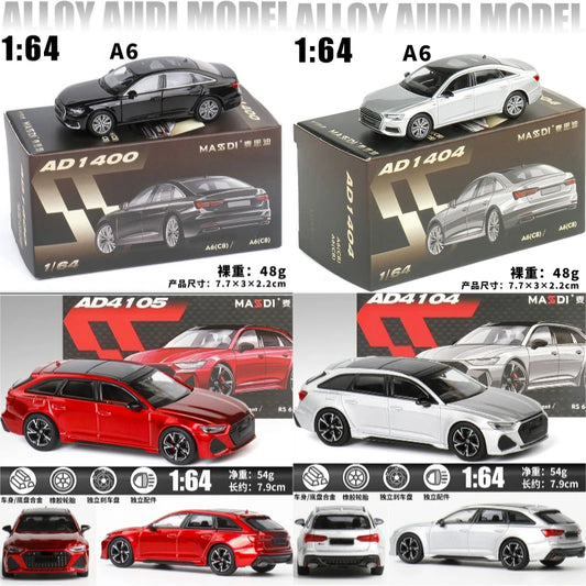MASDI 1:64 A6C8 / RS6 Diecast Model Car