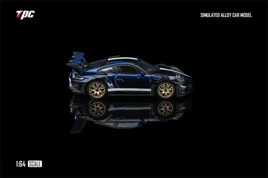 TPC 1:64 GT3 RS (992) GT Silver / White Blue / Metallic Blue Collection Miniature DieCast Model Car