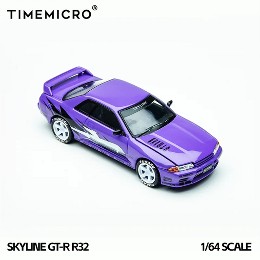 PreSale Time Micro 1:64 Skyline GTR R32 Los Santos drift Collection Miniature Diecast Metal Model Car