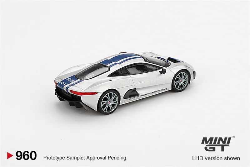 MINI GT 1:64 Jaguar C-X75 Silver Diecast Model Car
