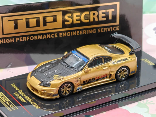 INNO 1:64 SUPRA (A80) TOP SECRET GT300 Gold Diecast Model Car