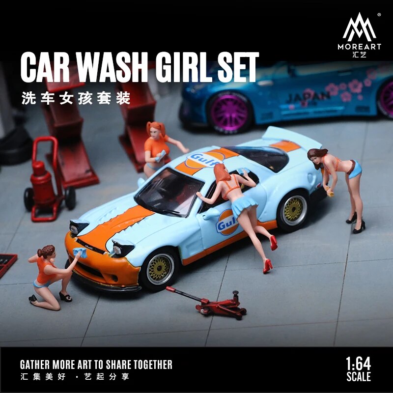 TIME MICRO MoreArt 1:64 Car Wash Girl set