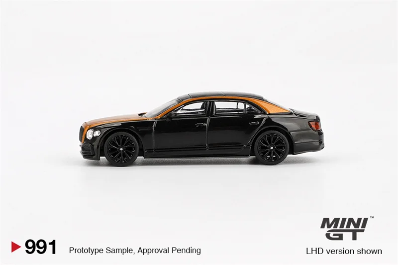 MINI GT 1:64 Flying Spur Orange Black 991 Diecast Model Car