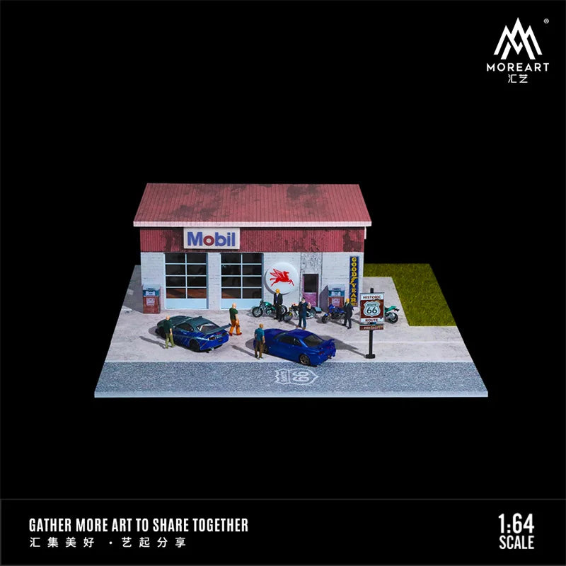 MoreArt 1:64 ROUTE 66 SCENE MODEL Diorama