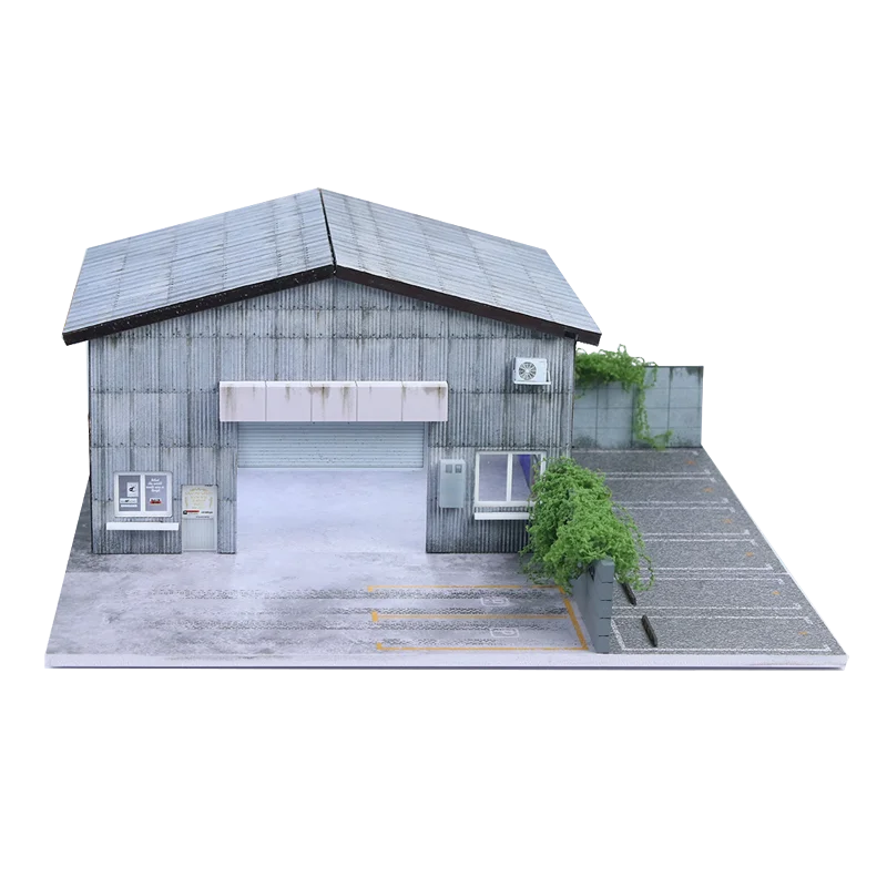Time Micro MoreArt 1:64 YOKOHAMA Repair Shop Garage RWB Factory building Diorama