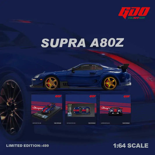 GDO Hunter x TM 1:64 SUPRA A80Z The Crew Diecast Model Car