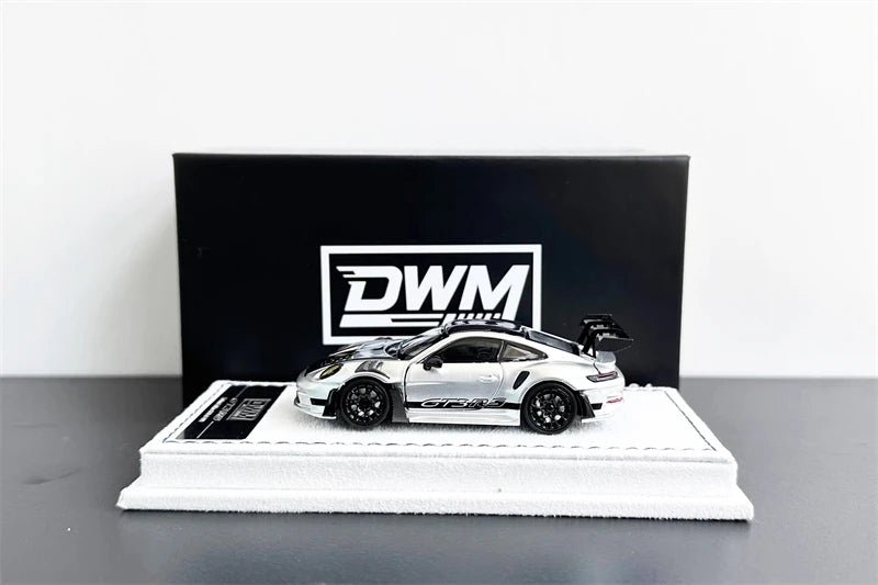 DWM 1:64 911 GT3 RS Racing Pink & Green #80 / Pink Pig / GT Silver Full Open Diecast Model Car