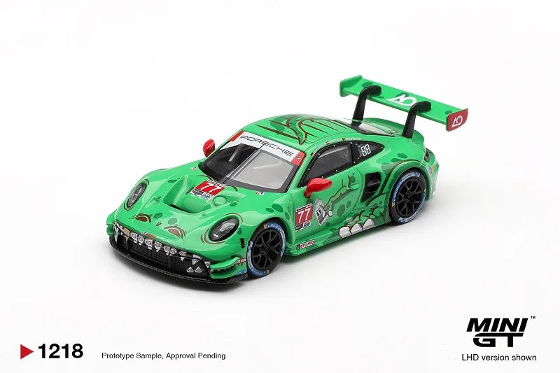 PreSale MINI GT 1:64 Porsche 911 GT3 R # 77 AO Racing 2025 IMSA Sebring 12Hr LHD Diecast Model Car