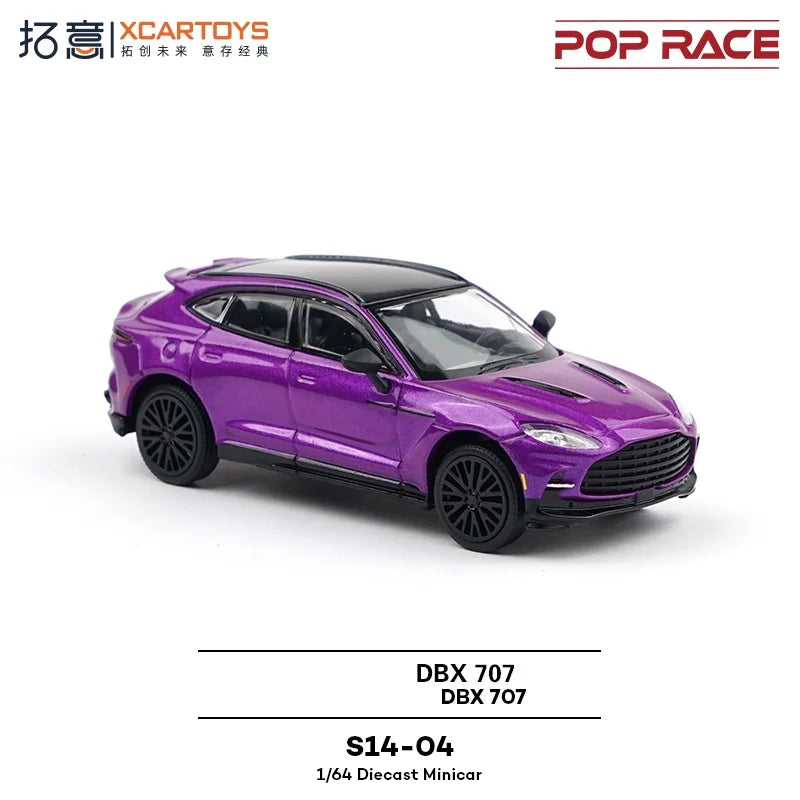 Xcartoys x POP RACE 1:64 Storm Purple DBX 707 Diecast Model Car