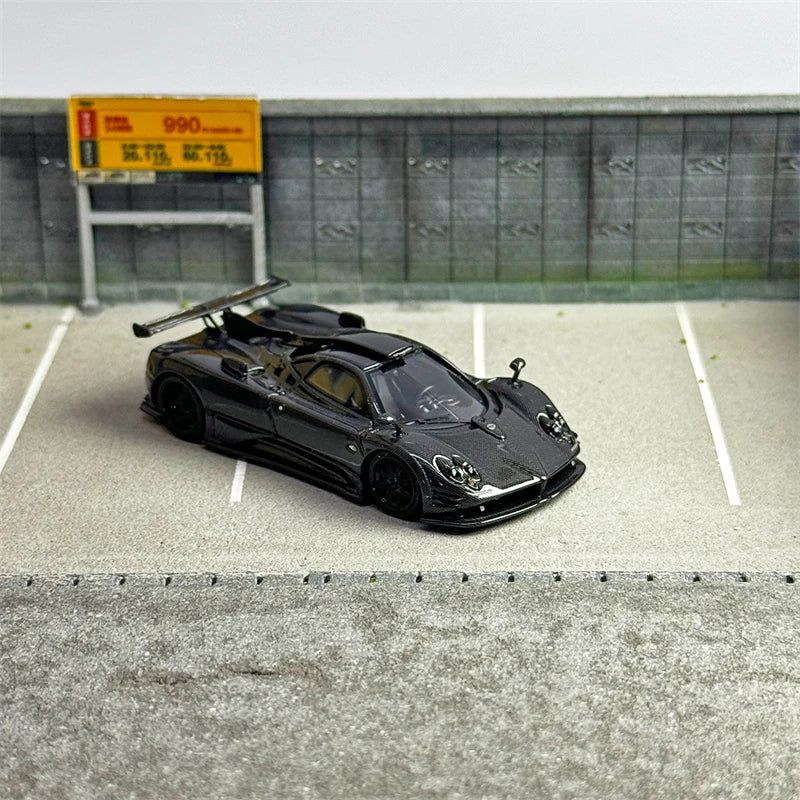 U2 1:64 pagani 760LH Black / Blue carbon limited299 Resin Model Car