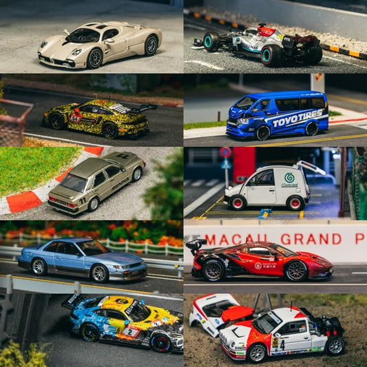 Tarmac Works 1:64 Utopia F1 W12 GT3 R Nürburgring Hiace 190E S-Cargo Silvia S13 488 GT3 RS200 Rallye Diecast Model Car