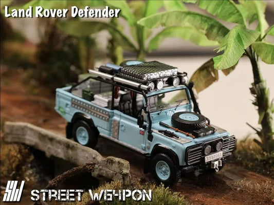 SW 1:64 LandRover Defender 90 Pickup Camel Cup w/Accessories Collection Miniature Diecast Metal Model Car