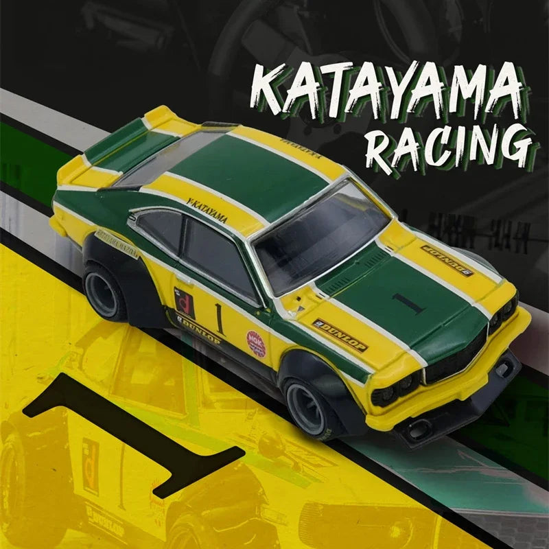 INNO64 1:64 RX3 KATAYAMA RACING YellowGreen Collection Miniature DieCast Model Car