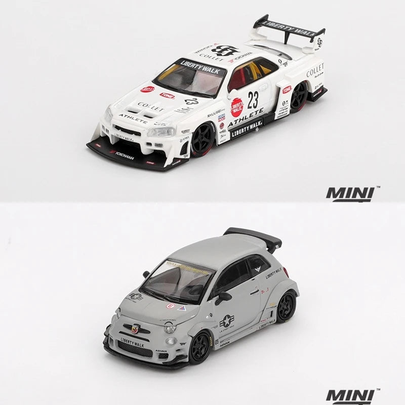 MINI GT 1:64 LB-ER34 Super Silhouette ATHLETE/COLLET Abarth 595 LB-WORKS x Abas Works Fighters Diecast Model Car