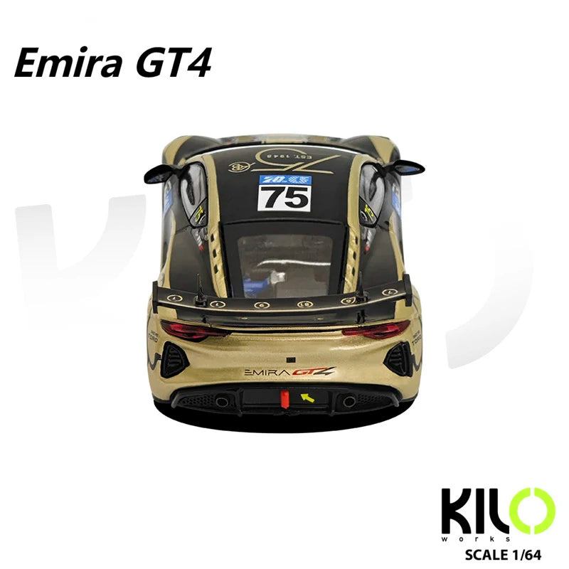KILO 1:64 EMIRA GT4 LKL TEAM TORO NO.75 2023 Macau Race Winner Die-Cast Car Model Miniature Gifts