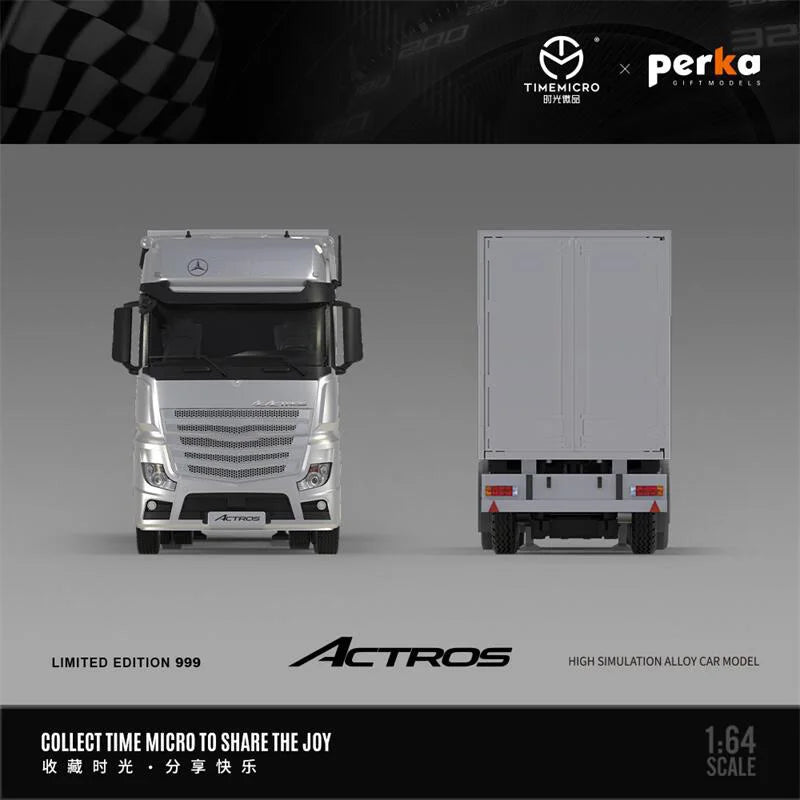 **Pre-Order** Time Micro+Perka 1:64 Actros Truck limited999 Diecast Model Car