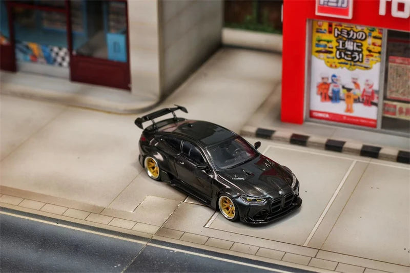 SW 1:64 M4 ADRO Body Kit FOSHAN AIT 2025 Full Carbon Black Diecast Model Car