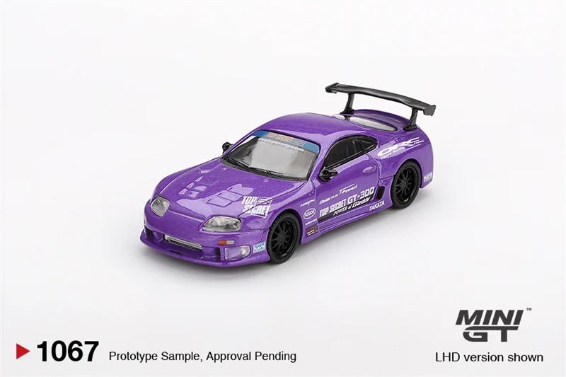 MINI GT 1:64 Top Secret Supra A80 GT-300 Purple 1067 Diecast Model Car