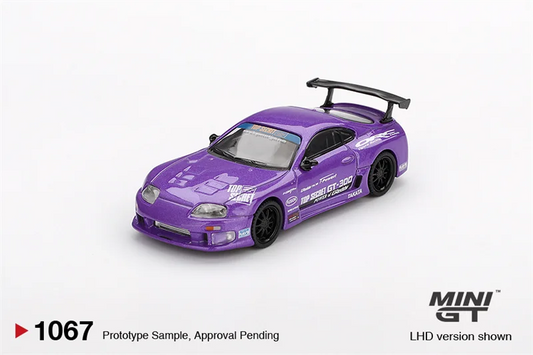 MINI GT 1:64 Top Secret Supra A80 GT-300 Purple 1067 Diecast Model Car