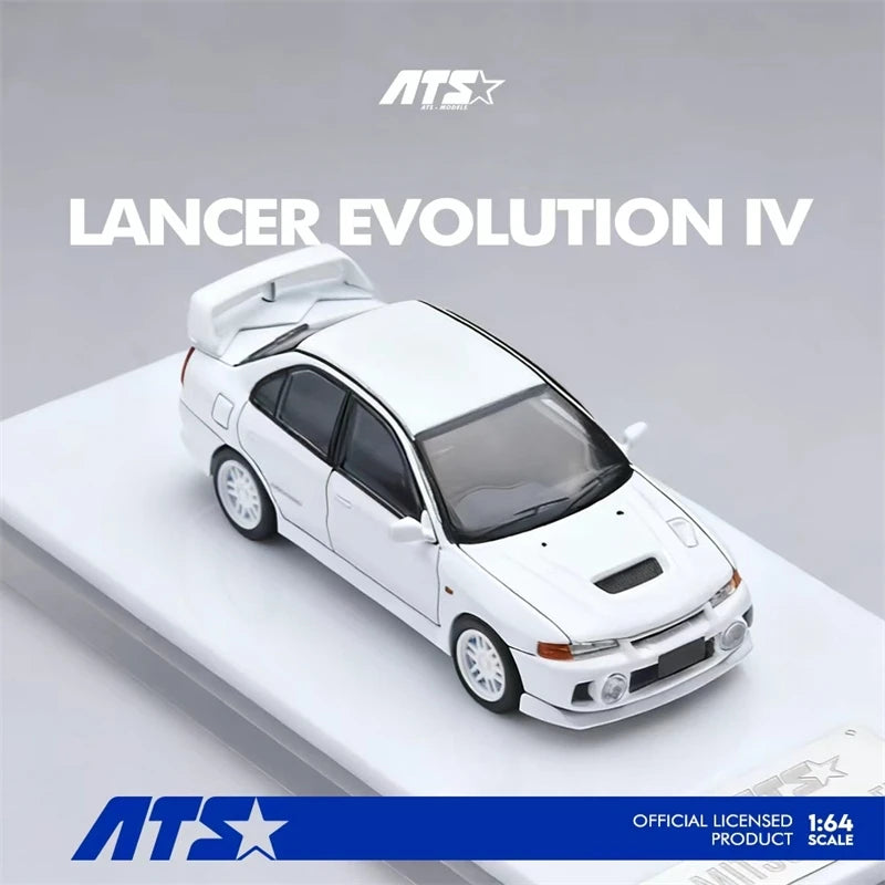 ATS 1:64 Lancer EVO 4 white Diecast Model Car