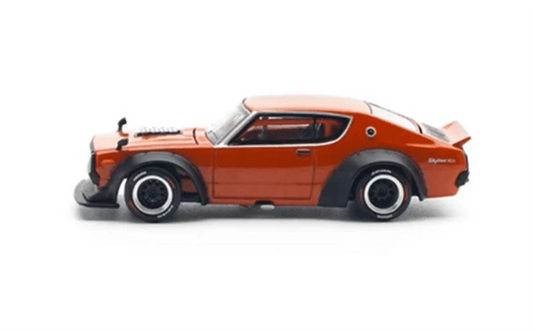 **Pre-Order** Xcartoys x POP RACE 1:64 SKYLINE GT-R V8 DRIFT (KENMERI) ORANGE Diecast Model Car