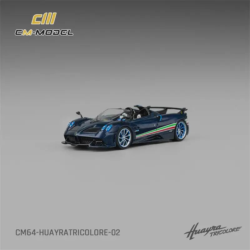 CM Model 1:64 Huayra Roadster Tricolore Flag Die-Cast Car Model Miniature Gifts