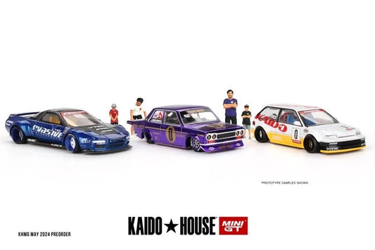 **Pre-Order** Kaido House x MINI GT 1:64 NSX Datsun 510 Civic LHD Figurine Diecast Model Car