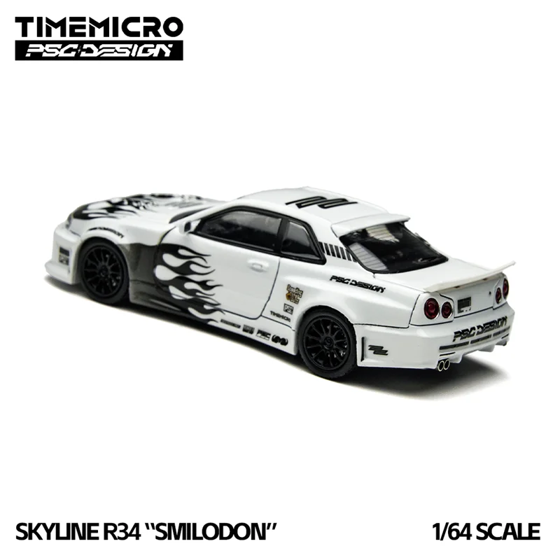 TimeMicro × PSC DESIGN 1:64 R34 Smilodon Die-Cast Car Model Miniature Gifts