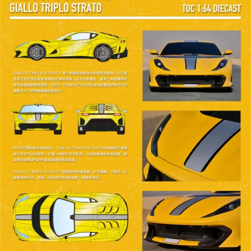 TOC Diecast 1:64 812 Competizione FE812C Diecast Model Car