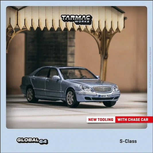 Tarmac Works 1:64 MB S-Class Horizon Blue Metallic Diecast Model Car