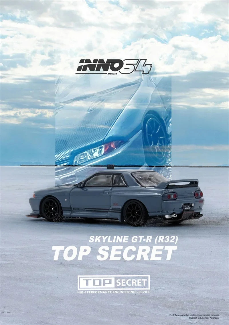 INNO64 1:64 TOP SECRET GTR R32 Grey Collection Miniature DieCast Model Car