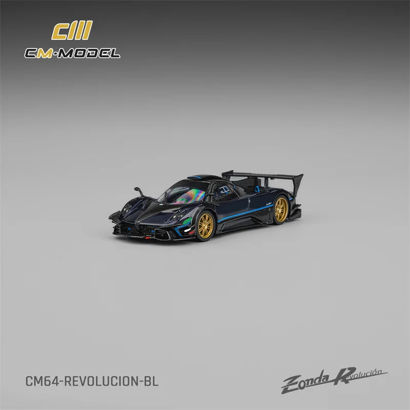 PreSale CM MODEL 1:64 Zonda Revlucion Metallic blue Die-Cast Car Model Collection Miniature