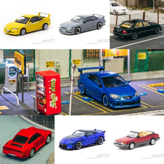 Tarmac Works 1:64 Integra TYPE R DC2 VERTEX Silvia S14 VeilSide FFZ400 FairladyZ Saab900 Diecast Model Car