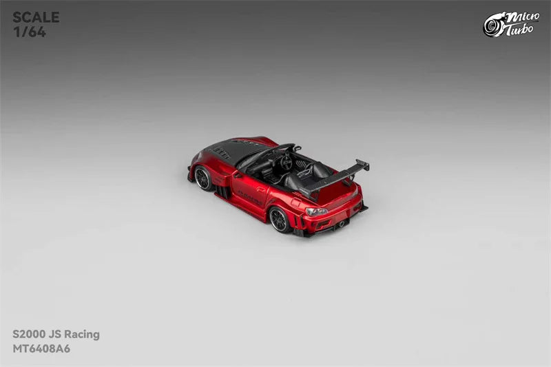 PreSale MicroTurbo 1:64 S2000 JS Racing Transparent red Collection Miniature DieCast Model Car