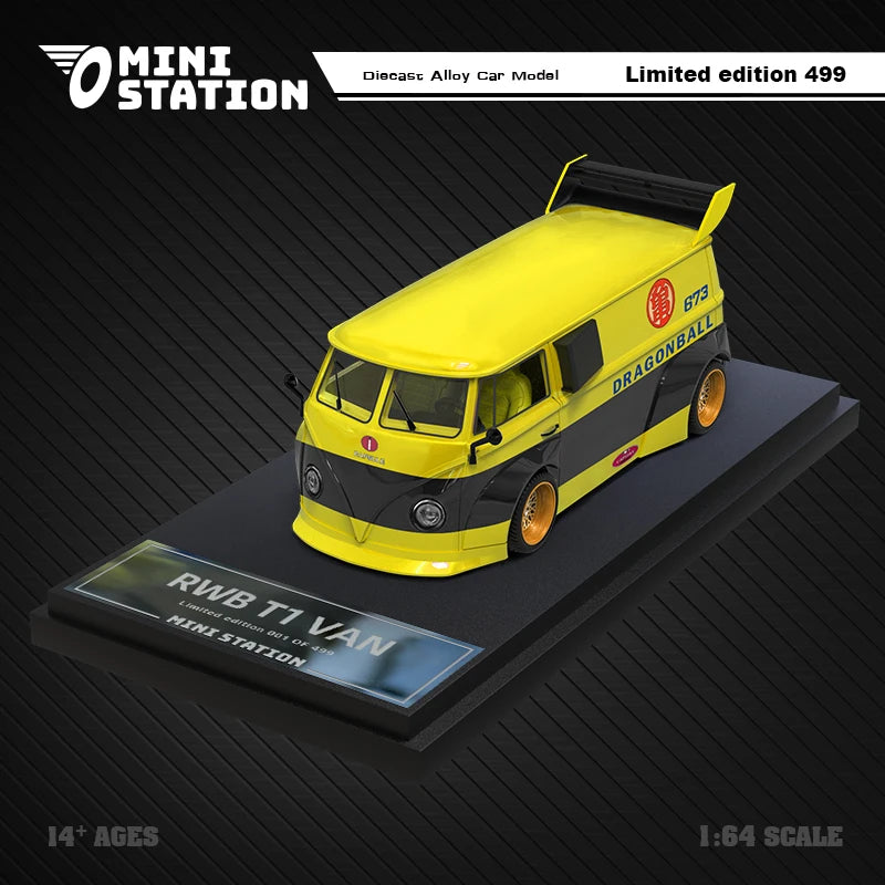 Mini Station  1:64 T1 VAN / RWB 964 DB Diecast Model Car