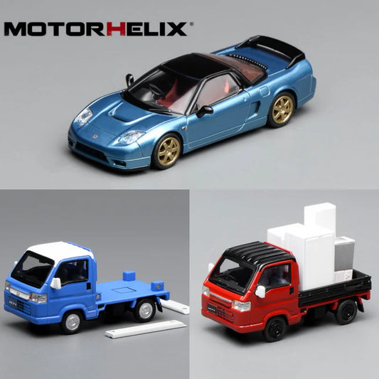 Motorhelix MH 1:64 NSX-R (NA2)  Ice Blue / ACTY Truck Town Spirit Color Style Flame Diecast Model Car