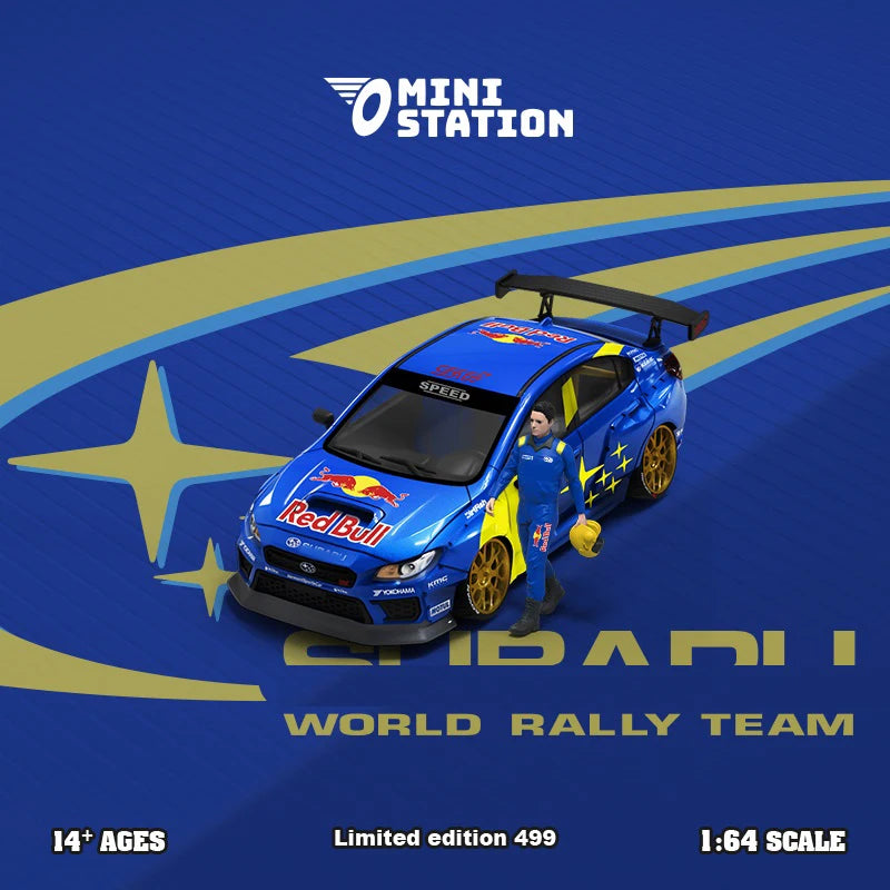 Mini Station 1:64 WRX STi rally car RB Diecast Model Car